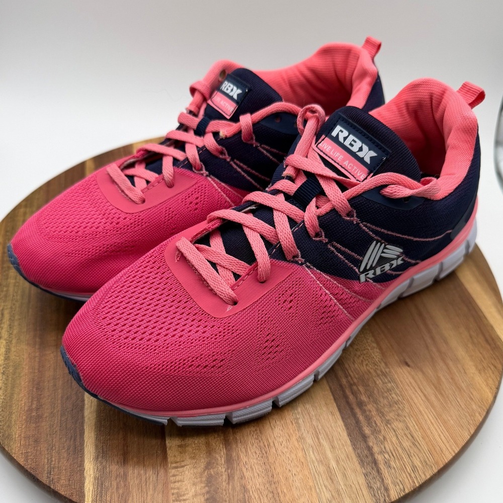 RBX Live Life Active Women's Size 8 Pink Navy Blue Mesh Running Shoes 0318